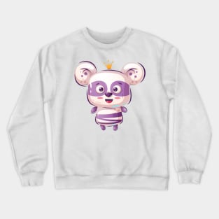 Cute Panda With Crown Crewneck Sweatshirt